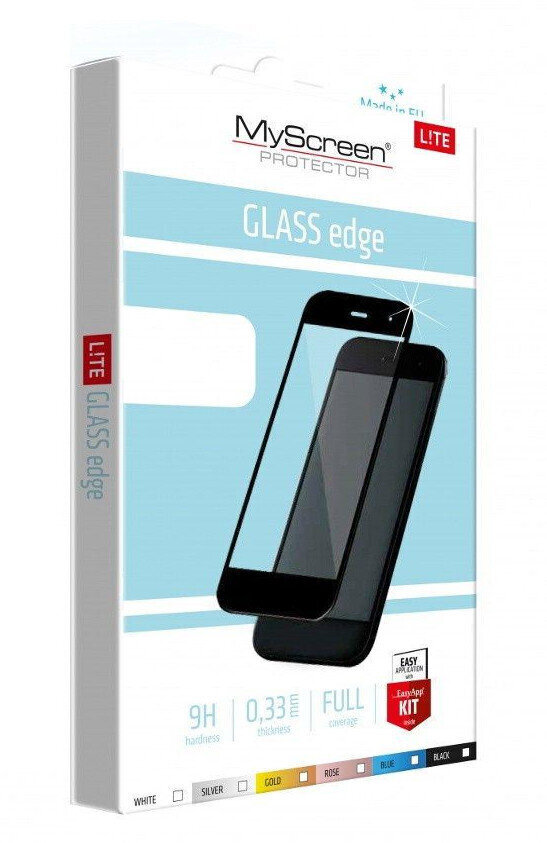 LCD aizsargstikls MyScreen Lite Edge Full Glue Huawei Y5P/Y5 2020, melns cena un informācija | Ekrāna aizsargstikli | 220.lv