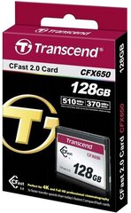 Transcend TS128GCFX650 CFast 128GB цена и информация | Карты памяти для фотоаппаратов | 220.lv