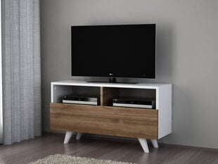 TV galdiņš Novella K3, balts/brūns цена и информация | Тумбы под телевизор | 220.lv
