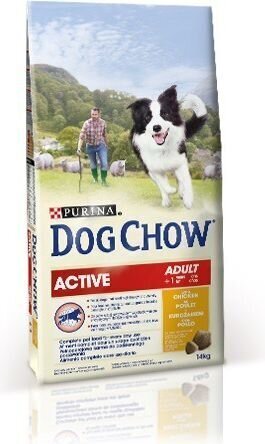 DOG CHOW Active pieaugušiem suņiem no 1 gada ar vistas gaļu 14kg цена и информация | Sausā barība suņiem | 220.lv