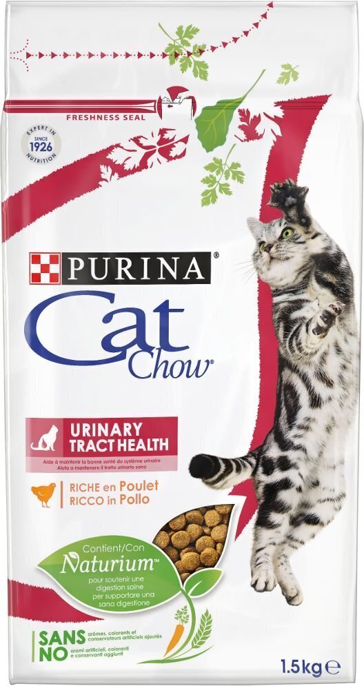 CAT CHOW pieaugušiem kaķiem urīntrakta veselībai 1,5kg cena un informācija | Sausā barība kaķiem | 220.lv