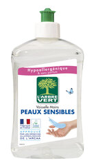 Средство для мытья посуды L'arbre Vert, для чувствительной кожи, 500 мл цена и информация | Средства для мытья посуды | 220.lv
