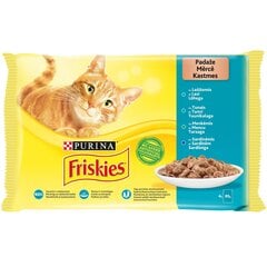 FRISKIES konservs kaķiem ZIVJU IZLASE 4*85g цена и информация | Консервы для котов | 220.lv