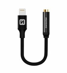 Swissten Lightning uz 3.5mm Audio Adapteris iPhone un iPad 15 cm Melns cena un informācija | Adapteri un USB centrmezgli | 220.lv