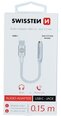 Swissten USB-C uz 3.5mm Audio Adapteris Telefoniem 15 cm Sudraba