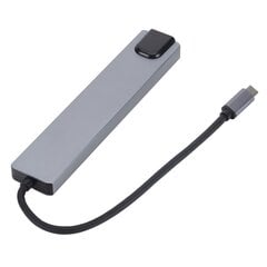 RoGer USB-C Hub 8in1 ar USB C x2 / USB 3.0 x2 / RJ45 / HDMI / SD karšu lasītāju / TF karšu lasītāju cena un informācija | Adapteri un USB centrmezgli | 220.lv