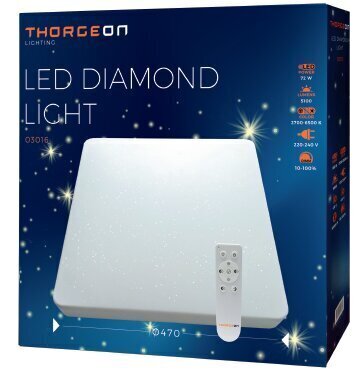 THORGEON LED gaismeklis ar dimantu efektu cena un informācija | Griestu lampas | 220.lv