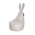 Кресло-мешок Qubo™ Daddy Rabbit Silver, светло-серое