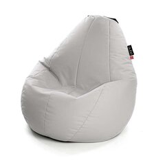 Кресло-мешок Qubo™ Comfort 90 Silver, серое цена и информация | Кресла-мешки и пуфы | 220.lv