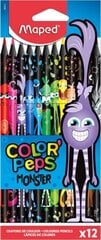 Krāsaini zīmuļi ColorPeps Monster 12gab. cena un informācija | Modelēšanas un zīmēšanas piederumi | 220.lv