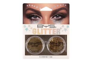 Glitter sejai un ķermenim Gold BYS, 2 gab цена и информация | Тушь, средства для роста ресниц, тени для век, карандаши для глаз | 220.lv