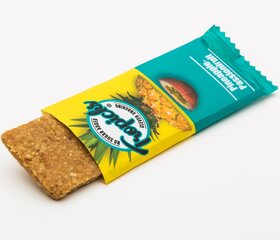 Žāvētu ananasu – pasifloras augļu tāfelītes Bez Pievienota Cukura, Tropicks, 20x 20g cena un informācija | Rieksti, sēklas, žāvēti augļi | 220.lv