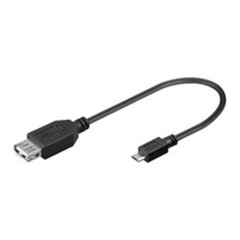 USB Adapter Micro B-M/ USB A-female, with OTG, 0.2м цена и информация | Кабели и провода | 220.lv