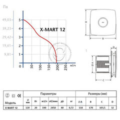 Cata X-Mart 12 Inox T цена и информация | Вентиляторы для ванной | 220.lv