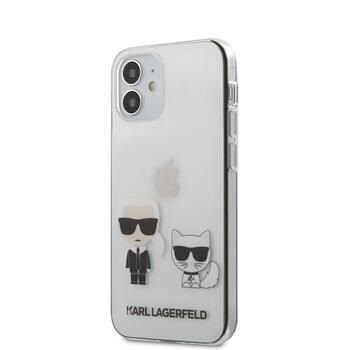 Karl Lagerfeld KLHCP12SCKTR Karl & Choupette Cover Silikona Aizsargapvalks Priekš Apple iPhone 12 Mini Caurspīdīgs cena un informācija | Telefonu vāciņi, maciņi | 220.lv