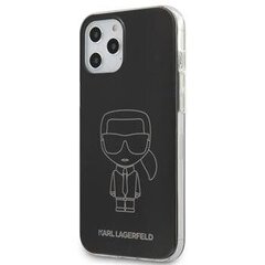 Karl Lagerfeld KLHCP12MPCUMIKBK Iconic Outline чехол для Apple iPhone 12 / 12 Pro, черный цена и информация | Чехлы для телефонов | 220.lv