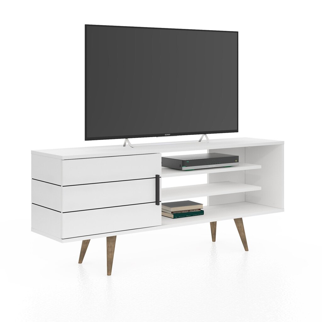 TV galdiņš Termini, 150 cm, balts цена и информация | TV galdiņi | 220.lv