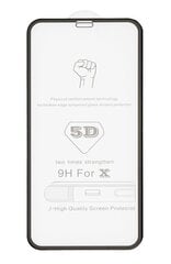 LCD aizsargstikls 5D Full Glue Huawei Y6P, izliekts, melns cena un informācija | Ekrāna aizsargstikli | 220.lv