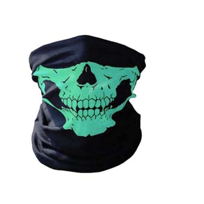 Sejas maska ar galvaskausu, šalle ar apdruku (zaļa) cena un informācija | Sieviešu šalles, lakati | 220.lv