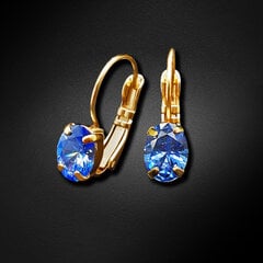 Auskari "Baroka Spogulis II (Fancy Blue)" ar Swarovski Zirconia Pure Brilliance kristāliem cena un informācija | Auskari | 220.lv