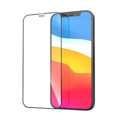 Hallo Full Face 5D Tempered Glass Aizsargstikls ar rāmi Apple iPhone 12 Mini Melns cena un informācija | Ekrāna aizsargstikli | 220.lv