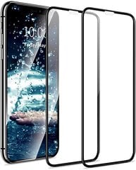 Hallo Full Face 5D Tempered Glass Aizsargstikls ar rāmi Apple iPhone 11 Pro Max Melns cena un informācija | Ekrāna aizsargstikli | 220.lv