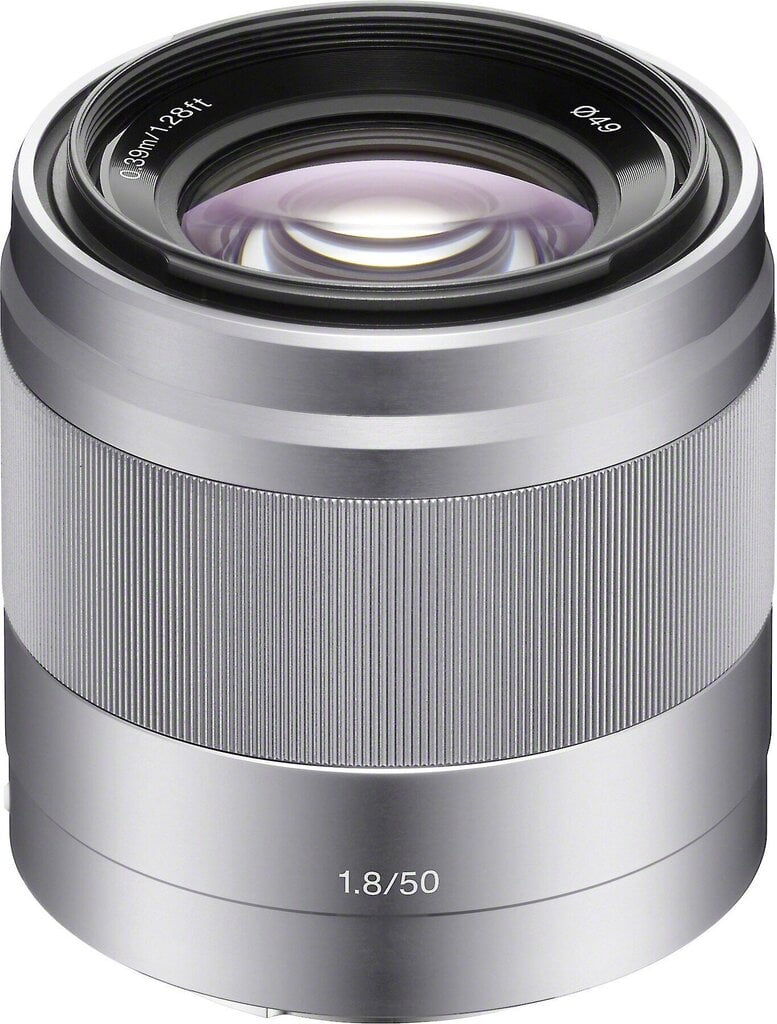 Sony E 50mm f/1.8 OSS, silver cena un informācija | Objektīvi | 220.lv