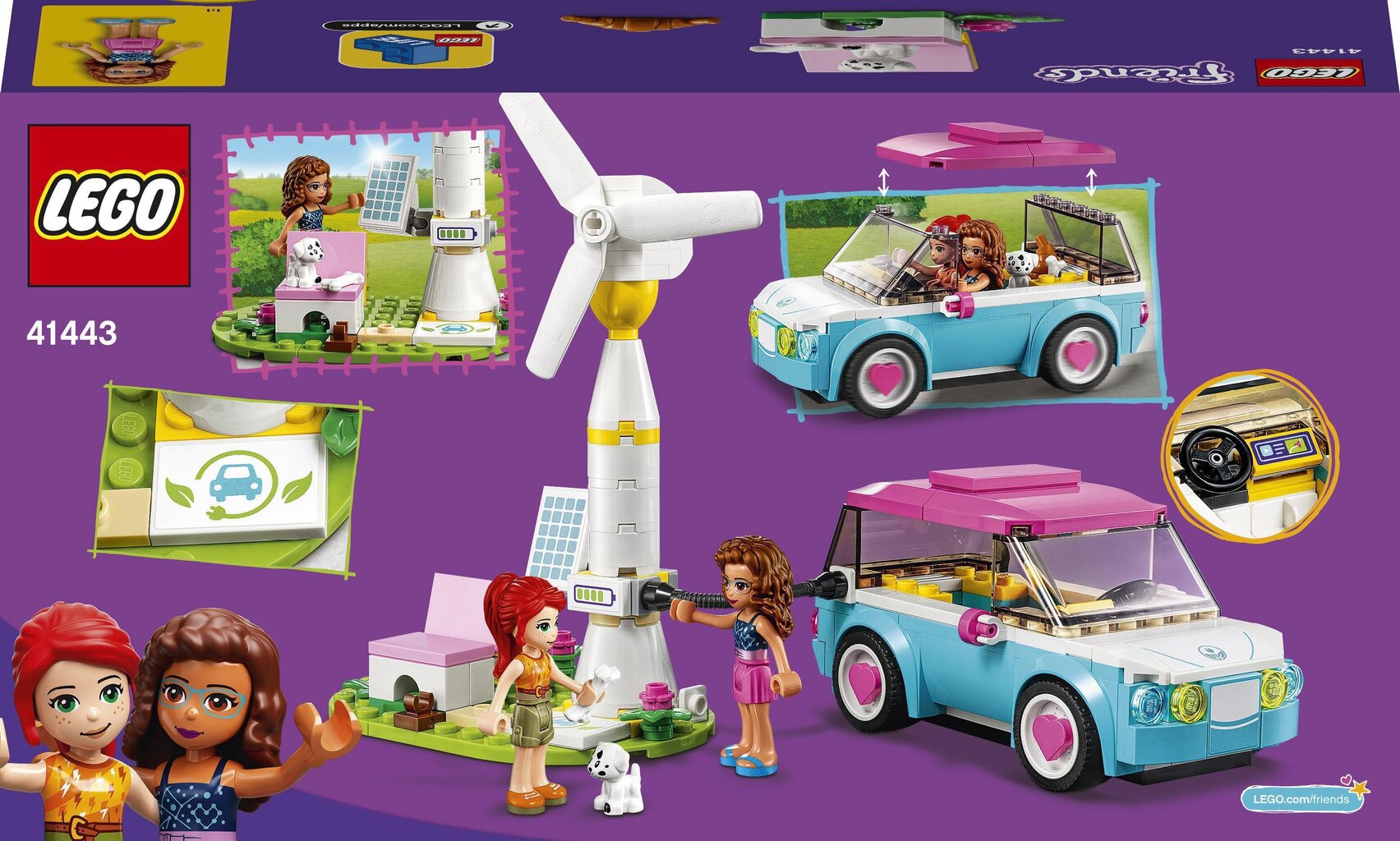 41443 LEGO® Friends Olivia elektriskais automobilis cena un informācija | Konstruktori | 220.lv