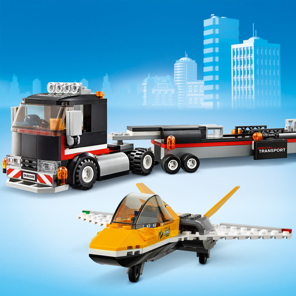 60289 LEGO® City Great Vehicles Платформа для транспортировки реактивного  самолета на авиационном празднике цена | 220.lv