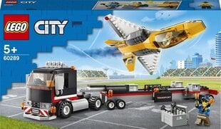 60289 LEGO® City Great Vehicles Платформа для транспортировки реактивного самолета на авиационном празднике цена и информация | Kонструкторы | 220.lv