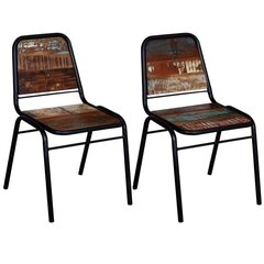 Обеденные стулья, 2 шт., прочная переработанная древесина, 44x59x89 см цена и информация | Стулья для кухни и столовой | 220.lv