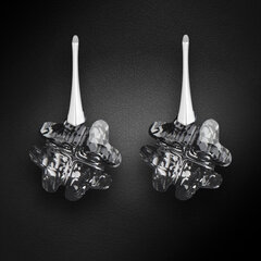 Серебряные серьги «Клевер (Silver Night)» с кристаллами Swarovski™ цена и информация | Серьги | 220.lv