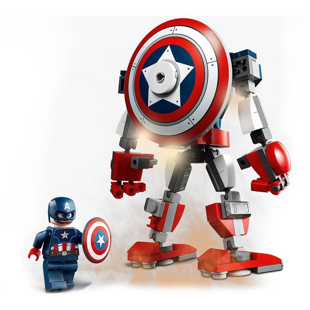 76168 LEGO® Super Heroes Kapteiņa America robotbruņas cena un informācija | Konstruktori | 220.lv
