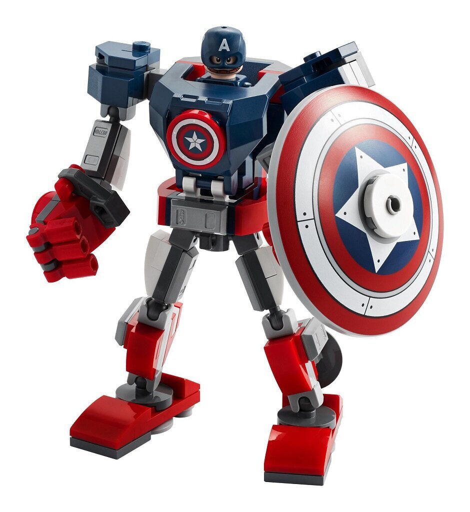 76168 LEGO® Super Heroes Kapteiņa America robotbruņas cena un informācija | Konstruktori | 220.lv