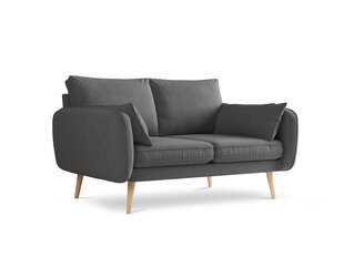 Divvietīgs dīvāns Kooko Home Lento, tumši pelēks/brūns cena un informācija | Dīvāni | 220.lv