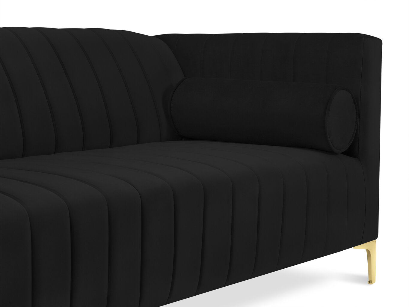 Dīvāns Kooko Home Tutti, melns/zeltainas krāsas cena un informācija | Dīvāni | 220.lv