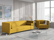 Dīvāns Kooko Home Tutti, dzeltens/zeltainas krāsas cena un informācija | Dīvāni | 220.lv