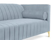 Dīvāns Kooko Home Tutti, gaiši zils/zeltainas krāsas cena un informācija | Dīvāni | 220.lv
