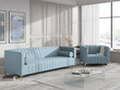 Dīvāns Kooko Home Tutti, gaiši zils/zeltainas krāsas цена и информация | Dīvāni | 220.lv