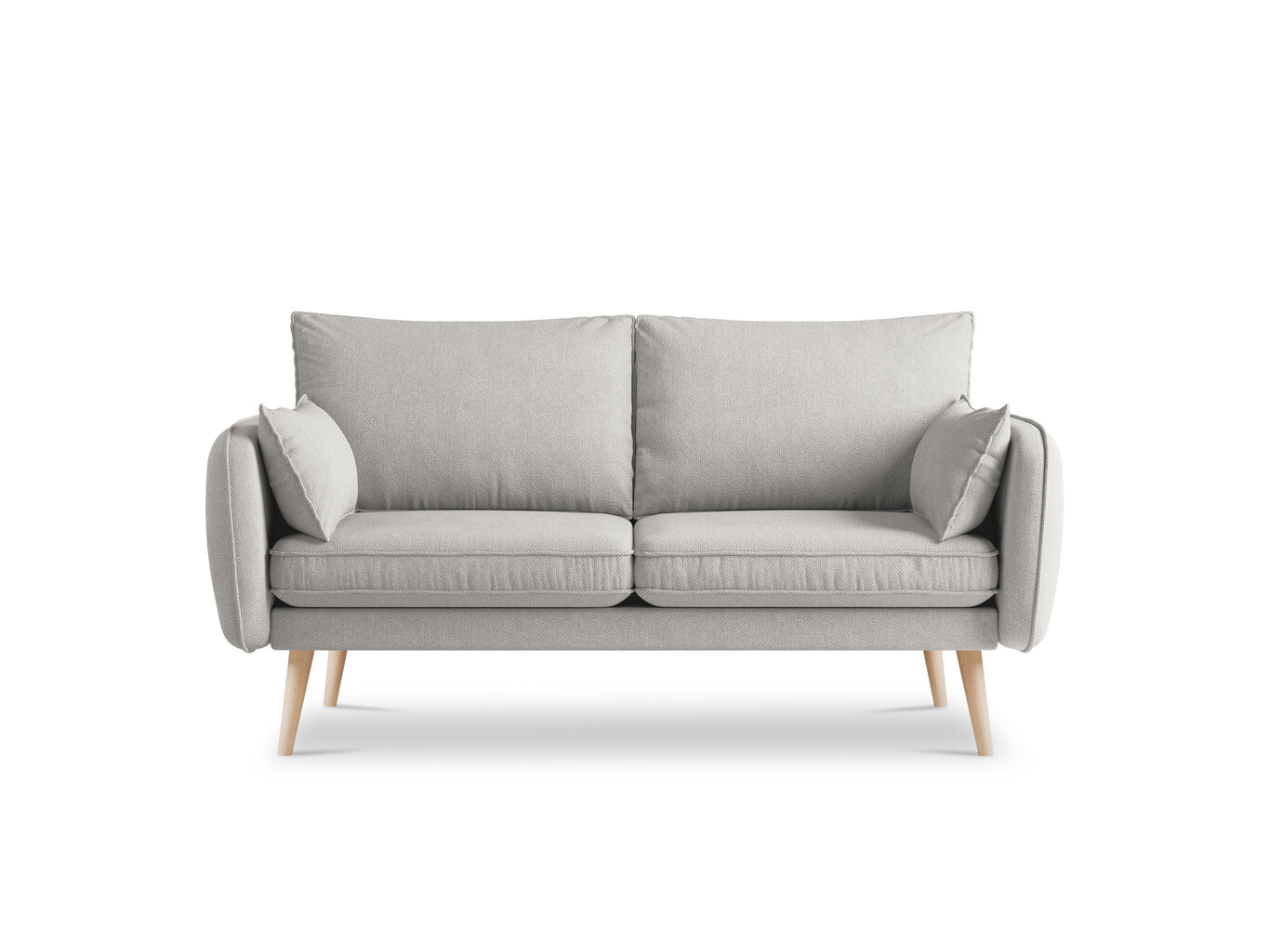 Divvietīgs dīvāns Kooko Home Lento, gaiši pelēks/brūns cena un informācija | Dīvāni | 220.lv