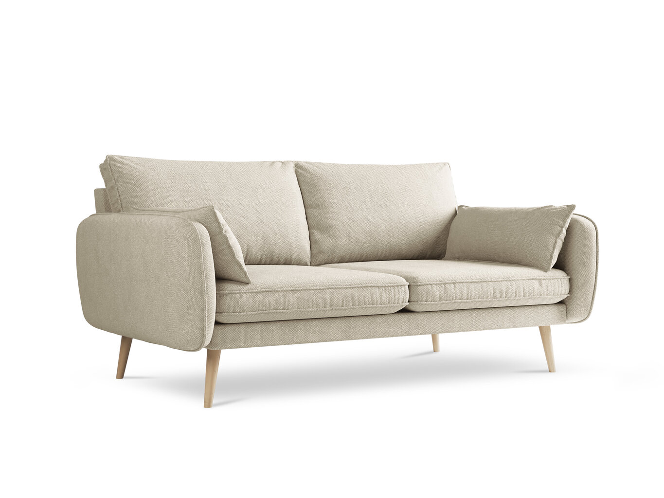 Trīsvietīgs dīvāns Kooko Home Lento, smilškrāsas/brūns цена и информация | Dīvāni | 220.lv