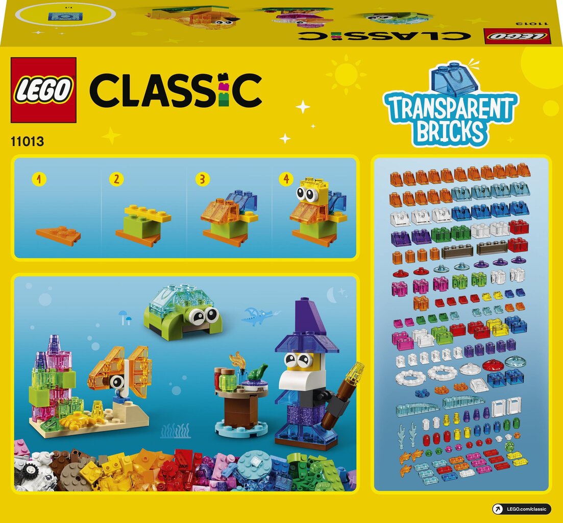 11013 LEGO® Classic Radoši caurspīdīgi klucīši cena un informācija | Konstruktori | 220.lv