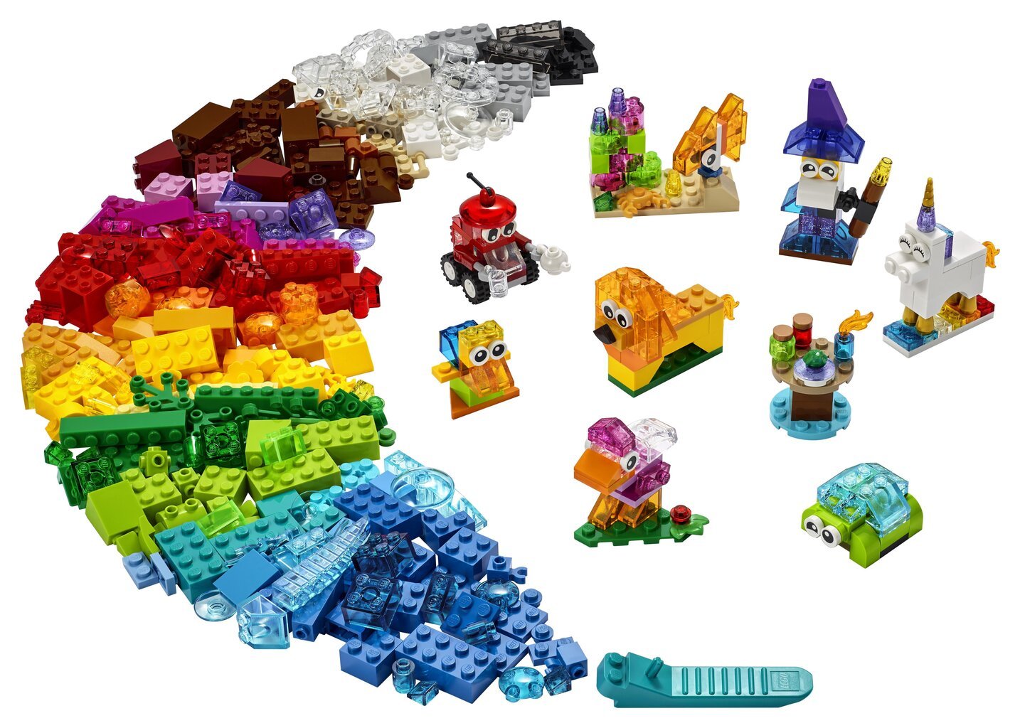 11013 LEGO® Classic Radoši caurspīdīgi klucīši cena un informācija | Konstruktori | 220.lv