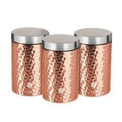 Berlinger Haus Metallic Line Rose Gold Edition набор контейнеров для сыпучих продуктов, 3 шт. цена и информация | Посуда для хранения еды | 220.lv