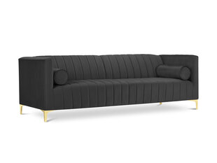 Dīvāns Kooko Home Tutti, tumši pelēks/zeltainas krāsas cena un informācija | Dīvāni | 220.lv