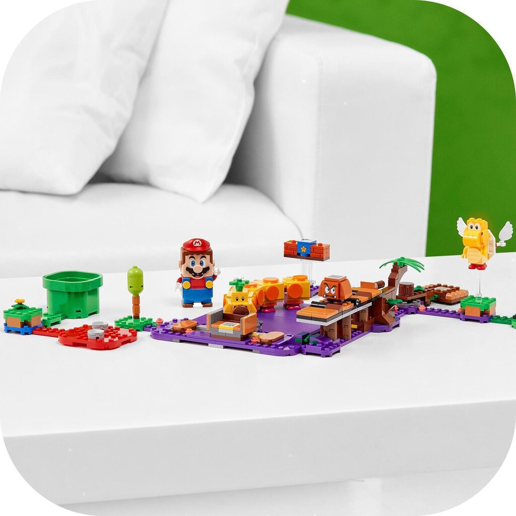 71383 LEGO® Super Mario Wiggler indīgā purva paplašinājuma maršruts cena un informācija | Konstruktori | 220.lv