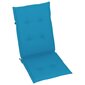 Dārza krēslu spilveni, 4 gab., zili, 120x50x3 cm cena un informācija | Krēslu paliktņi | 220.lv