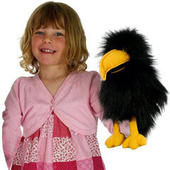Vārna, rokas lelle, The Puppet Company, PC004203 Crow 30cm. Baby Birds cena un informācija | Mīkstās (plīša) rotaļlietas | 220.lv