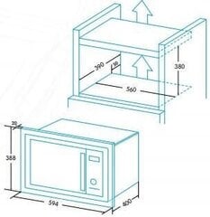 Edesa EMW-2530-IG XWH цена и информация | Микроволновые печи | 220.lv