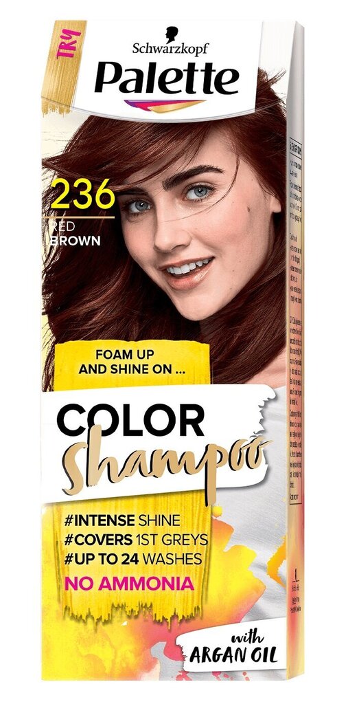 Krāsojošs matu šampūns Schwarzkopf Palette Color, 236 Chestnut cena un informācija | Matu krāsas | 220.lv